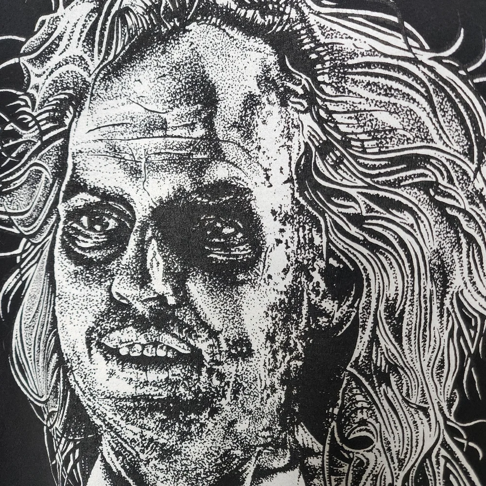 BeetleJuice black purple mens cut‎ tshirt Medium - Picture 3 of 7